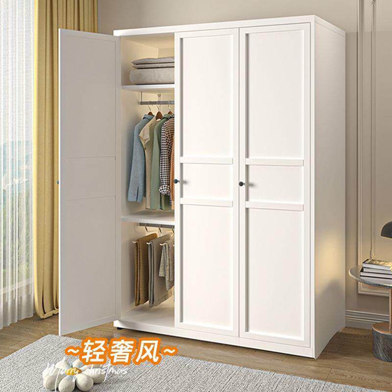 钢制家用衣柜大容量金属收纳储物柜简约压型阳台柜儿童大衣橱工厂