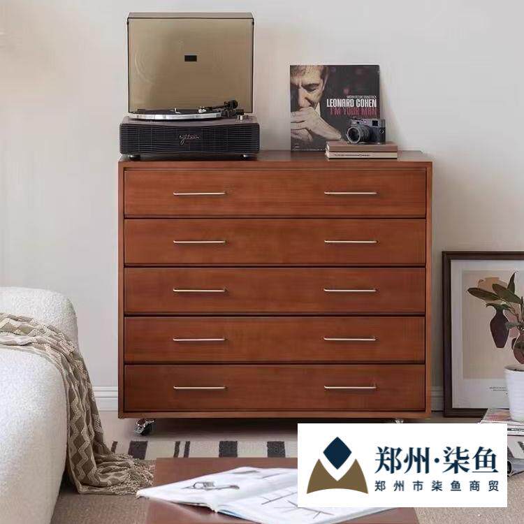 中古斗柜家居卡门柜中古风五斗柜收纳柜置物柜客厅