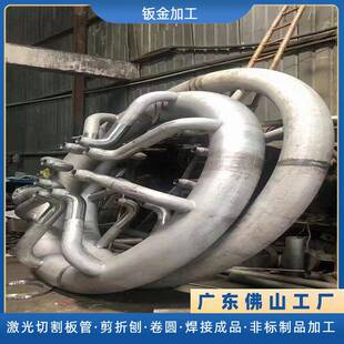 非标工业面304不锈钢风管工业化工异形管道卷圆焊接打磨钣金加工