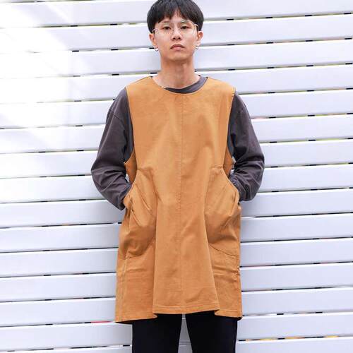 围裙家用厨房做饭男女餐厅服务员工作罩衣咖啡师奶茶店反穿衣印字