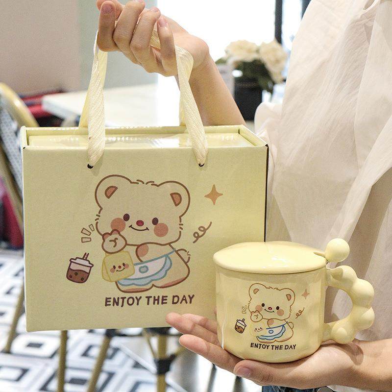 闺蜜马克杯黄油小熊咖啡杯家用超萌ins高颜值早餐杯夏季陶瓷杯,餐饮具,马克杯,淘宝优惠券,粉丝福利购,淘宝优惠卷