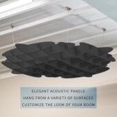 声学天花板装 六角形吸音器现代降噪吊是灯 饰吊顶华夫饼挂面板414