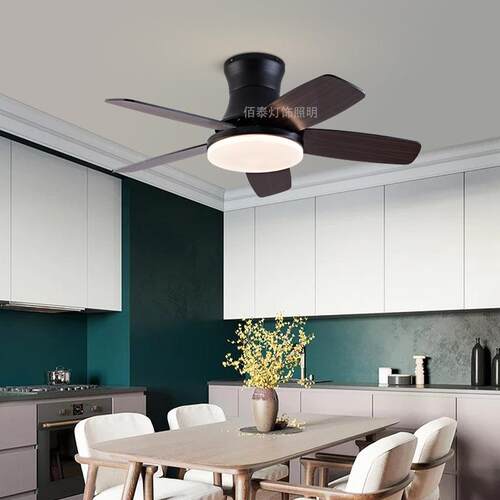 风扇灯亚马逊跨境新款吊扇带灯遥控ceiling fan light客厅吊顶UL