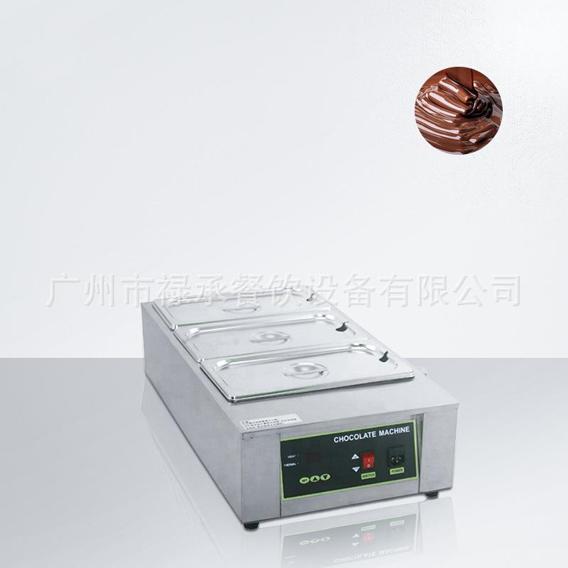 商用三盆巧克力熔化炉不锈钢智能电热保温朱古力熔炉机三缸融化机