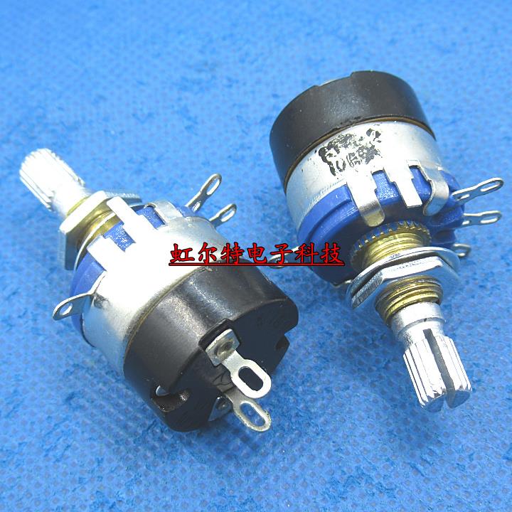 WH137-2带开关电位器 RV137-2 10K 100K 1M 1000K 碳膜可调电阻器