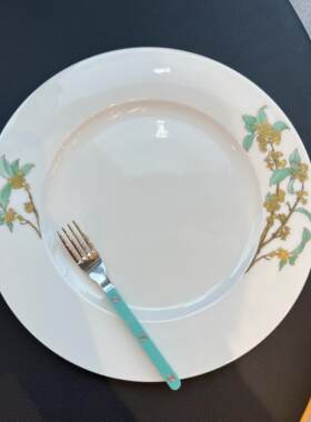 24年秋 松月堂桂花系列十寸大陶瓷盘子菜碟家用餐具釉下彩