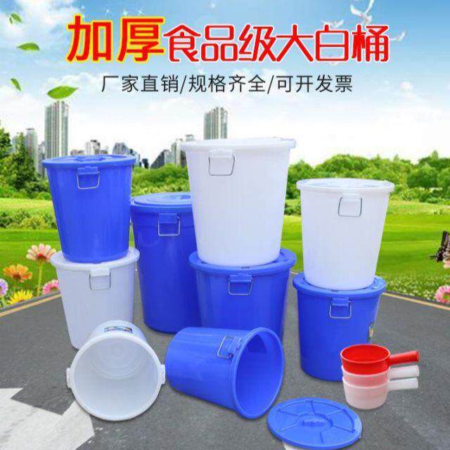 大桶加厚塑料桶大水桶带盖圆桶蓄水桶大号储水桶大白桶垃圾塑胶桶