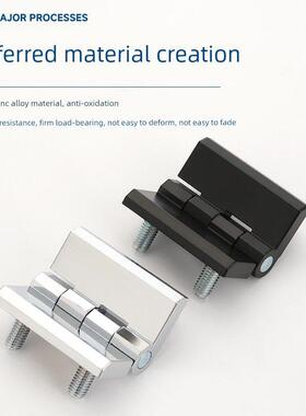 CL218-50锌合金带孔铰炼 重型工业合页CL226-2A黑色电柜箱带螺柱