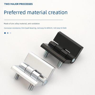 CL218-50锌合金带孔铰炼 重型工业合页CL226-2A黑色电柜箱带螺柱