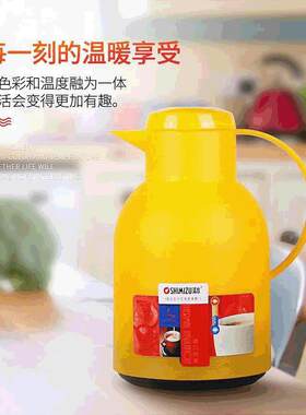 新款卡通可爱鸭嘴式热水瓶双层塑料内胆保温壶加工