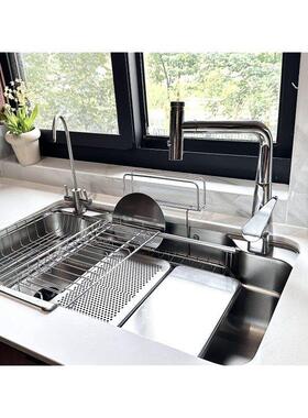 铂浪高水槽大单槽3D压花超导流机能型SUS304不锈钢厨房水槽