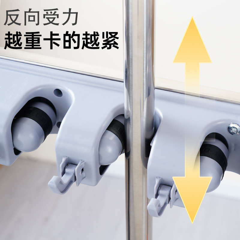 不锈钢拖把架移动落地式置物架放拖把扫把墩布架子阳台清洁工具