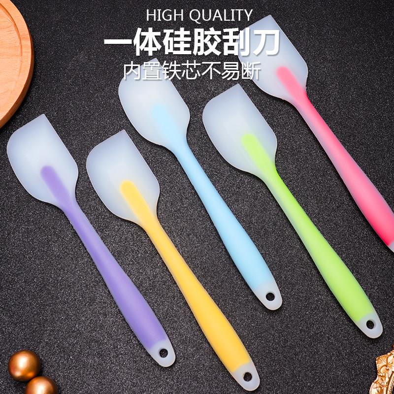 一体式硅胶刮刀烘焙工具铲刀橡皮烘培刮板耐高温铲子蛋糕奶油抹刀