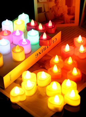 仿真电子蜡烛灯LED蜡烛灯创意表白婚礼生日婚庆蜡烛场地布置道具