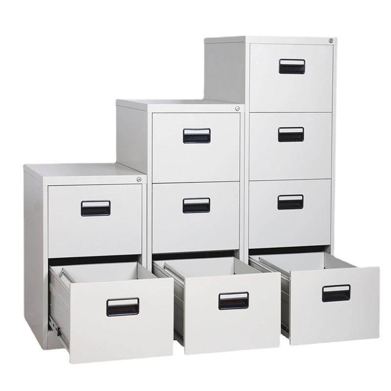 办公室铁皮矮柜文件柜钢制加厚抽屉式活动财务储存带锁储物资料柜