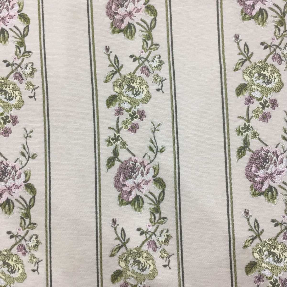 雪尼尔色织提花布 田园风竖条 抱枕沙发工程布