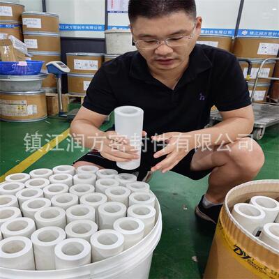 供应大型批量RPTFE白玻纤填充聚四氟乙烯模压管