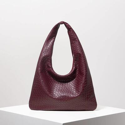 Retro Artificial Woven Leather Shoulder Bag, Women