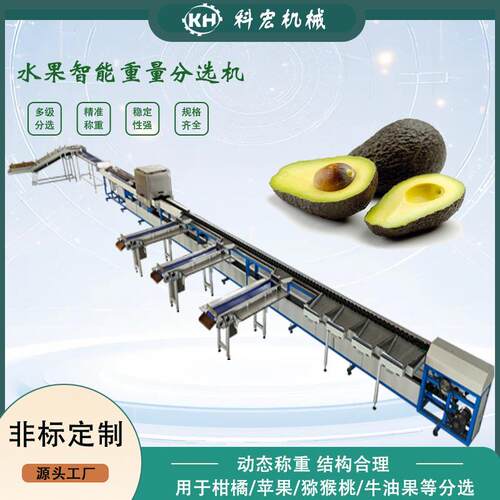 水果智能分选机牛油果百香果智能分选柑橘甜柿沃柑重量分拣