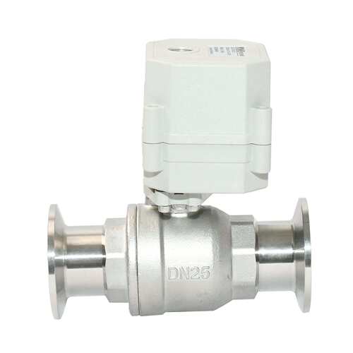 2分微型模拟量比例阀不锈钢4-20mA0-10v0-5v电动快装调节球阀