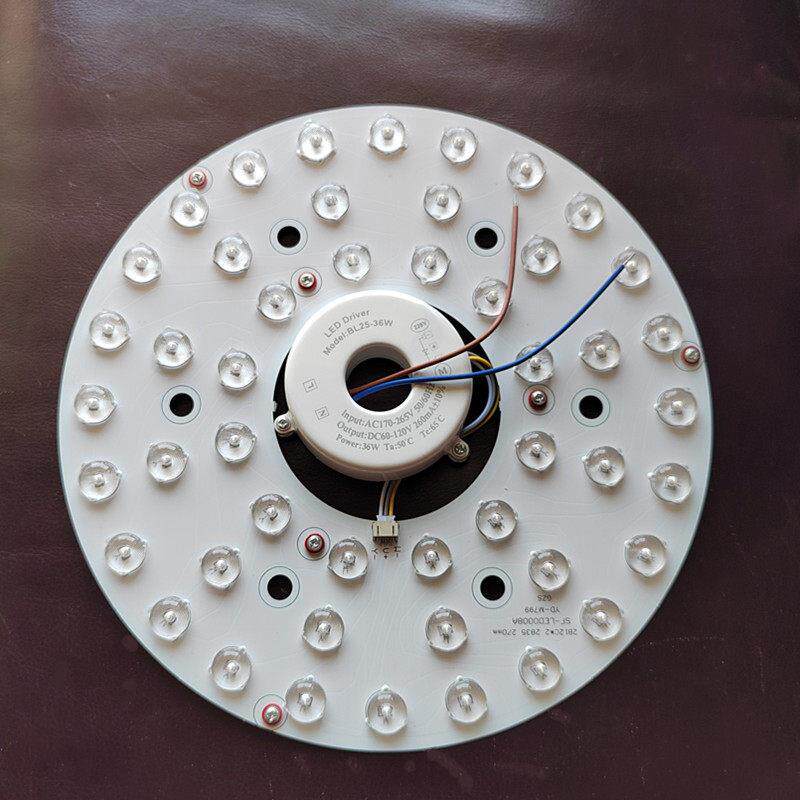 吊扇灯LED灯圆形光源驱动器控制器三色灯圈灯片带磁铁风扇灯配件