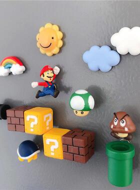 10pcs 3D Super Mario Bros Fridge Magnets Refrigerator Magnet