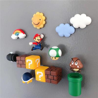 10pcs 3D Super Mario Bros Fridge Magnets Refrigerator Magnet