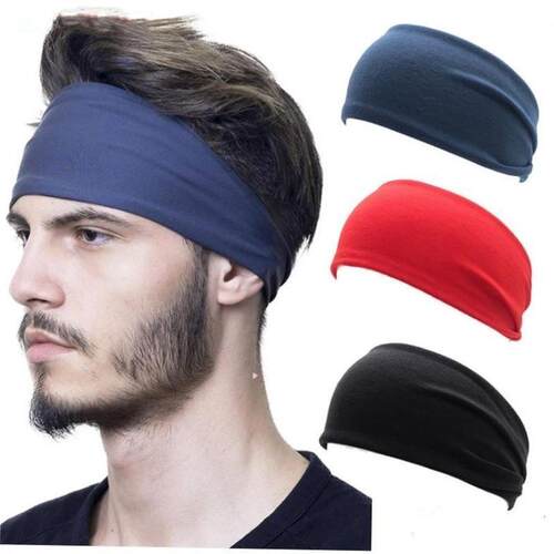 fashion Unisex Solid Color Headband Hair Elastic Bands for M