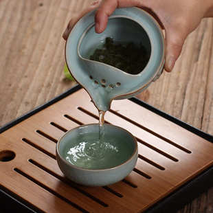 茶杯茶壶 龙泉青瓷快客杯一壶一杯便携旅行整套陶瓷功夫茶具套装