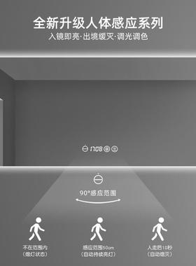 大智寸酒led浴室灯XQU镜能店镜卫生间带灯子镜壁挂洗手间防雾尺镜