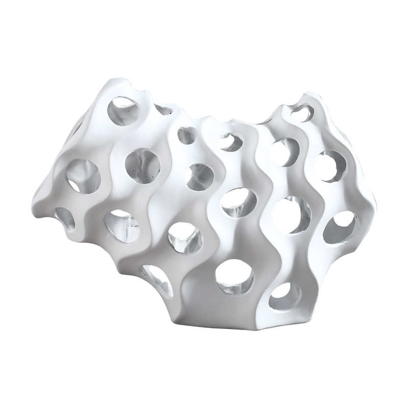 创意轻奢镂空树脂摆件极简北欧现代样板间售楼软装摆件工艺饰品