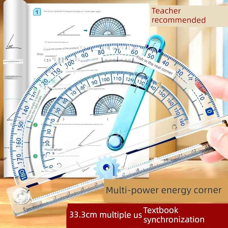 小学生量角器活动角数学教具二四年级角的认识直角锐角钝角演示器