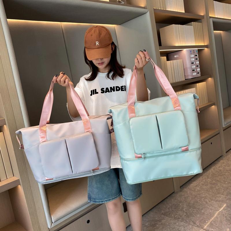 运动健身包干湿分离瑜伽包女牛津布游泳包行李袋大容量手提旅行包