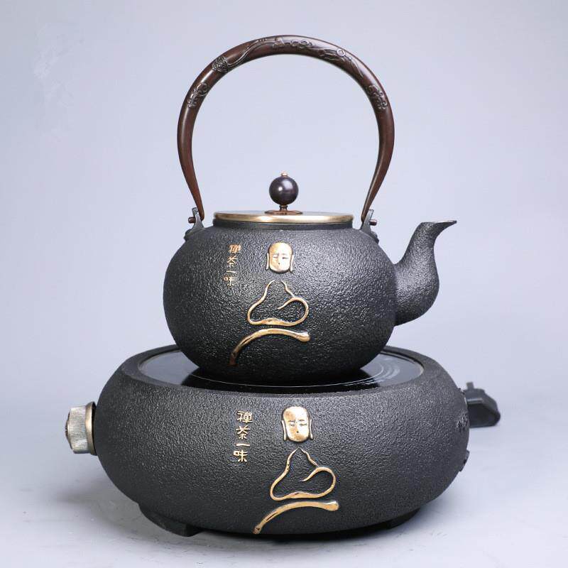 玄逸堂铸铁茶壶铁壶烧水壶煮电陶炉煮茶泡茶茶具套装家用轻奢