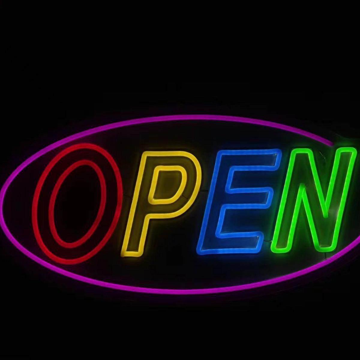 open创意led氛围灯霓虹灯可定制 零售 柔性灯 广告牌 装饰灯