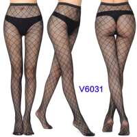 3-Pack Women's Lace-Pattern Fishnet Tights Black Fishnet thumbnail 7