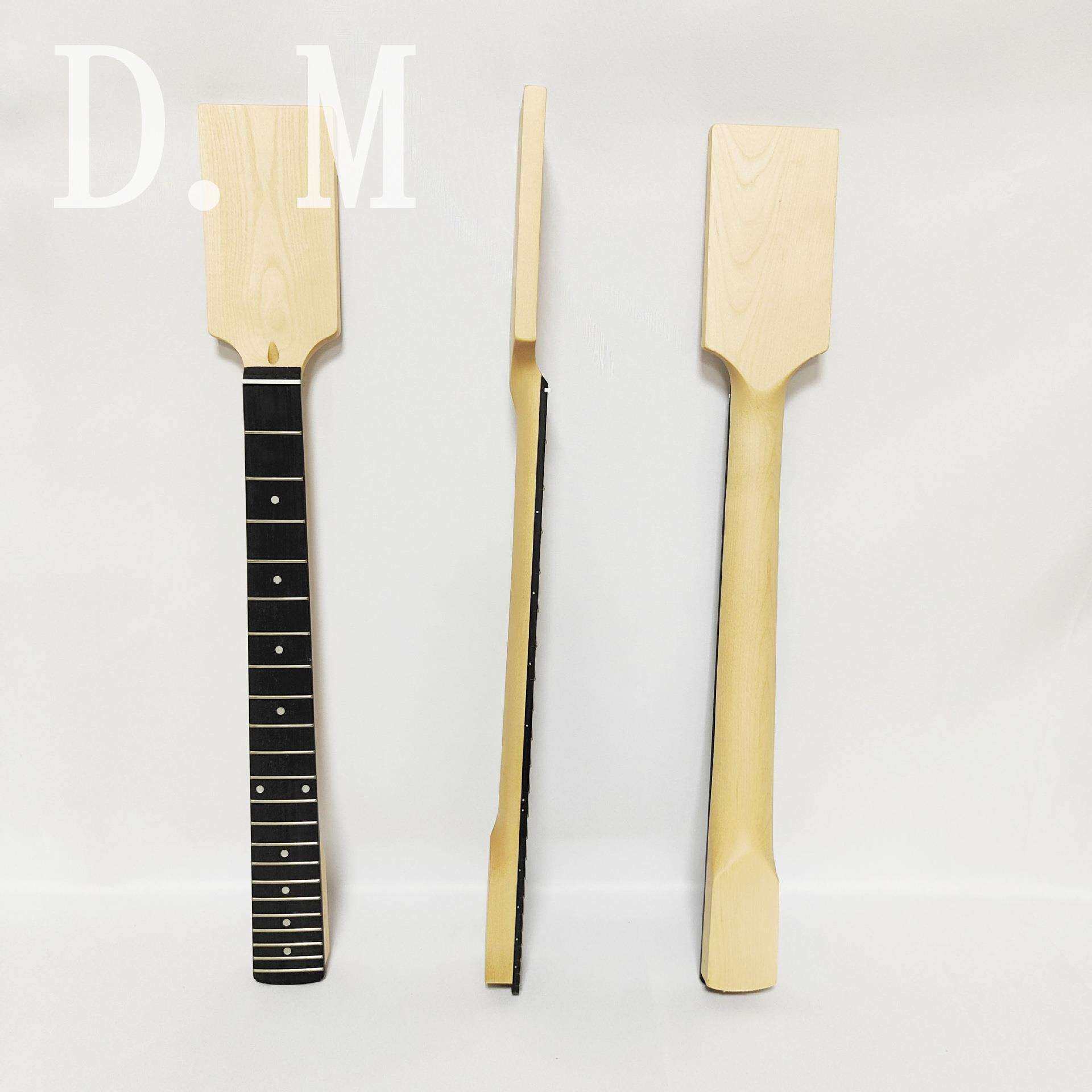 大头22品枫木原色哑光玫瑰木指板琴柄不带后背线可DIY电吉他琴颈