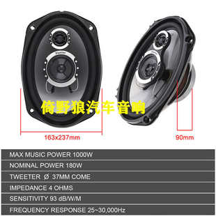 厂家直供新款汽车喇叭6*9 PLANTER  TS-G6941R 车尾箱喇叭1000W