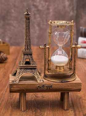 沙漏创柜意摆北欧现代轻奢个性计时器电视酒书房办件公桌客厅