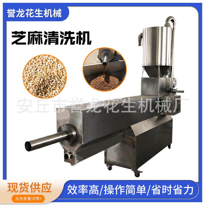 自动上料不锈钢芝麻清洗机商用五谷杂粮大米黑芝麻水洗清洗机