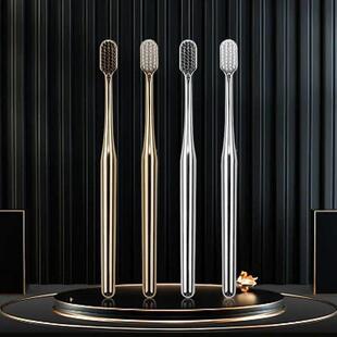 Luxury Soft Toothbrush Men Women Adult Tooth Brush Gold Silv