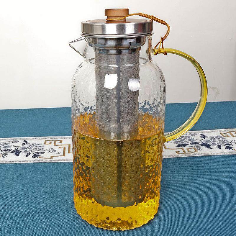 茗歆加厚玻璃茶壶单壶耐高温煮茶器家用烧水壶过滤泡茶花茶壶