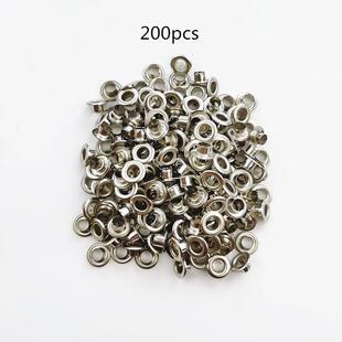 新款直销6mm内径2色400pcs+安装钳子金属鸡眼圆形开花气眼汽眼扣