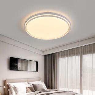 护高亮led眼薄顶灯全光谱奶油风吸灯具简约722现代超极简主灯卧室