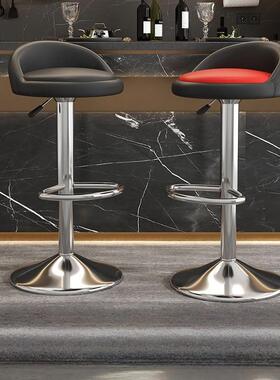 吧台椅用酒MYN吧背舒适凳子家现代简升约降旋转靠椅子理发前台收