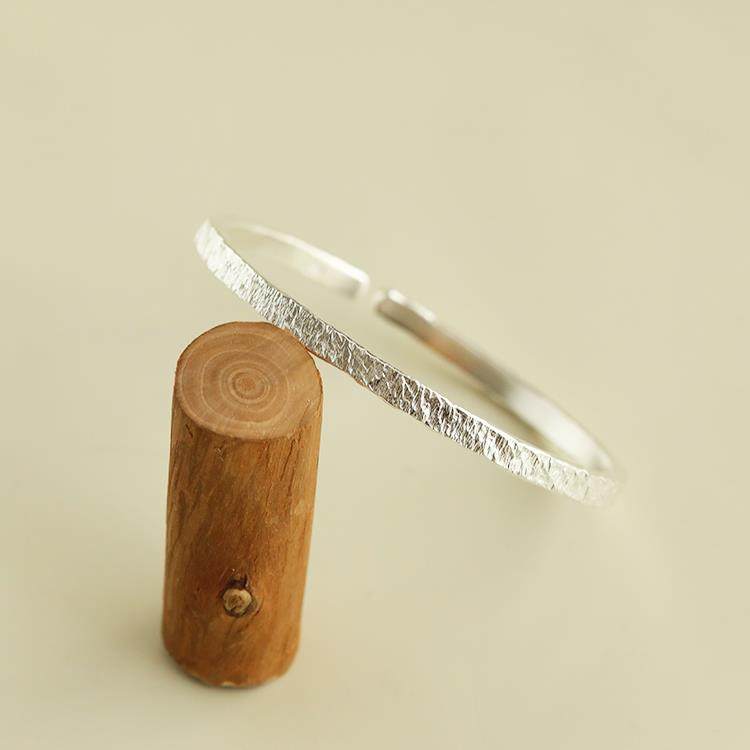 正品惜物《工光》原创简约现磨砂990足银手纯银手镯大拾理唯美做,饰品/流行首饰/时尚饰品新,手镯,淘宝优惠券,粉丝福利购,淘宝优惠卷