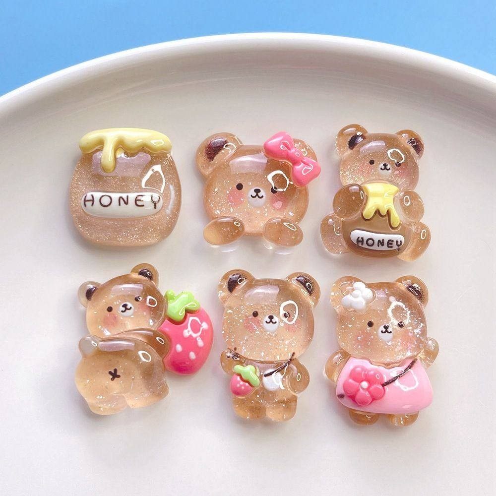 DIY冰透亮面细粉小熊树脂配件奶油胶DIY头绳发饰 手机壳吊坠材料,玩具/童车/益智/积木/模型,奶油胶/树脂DIY配件,淘宝优惠券,粉丝福利购,淘宝优惠卷