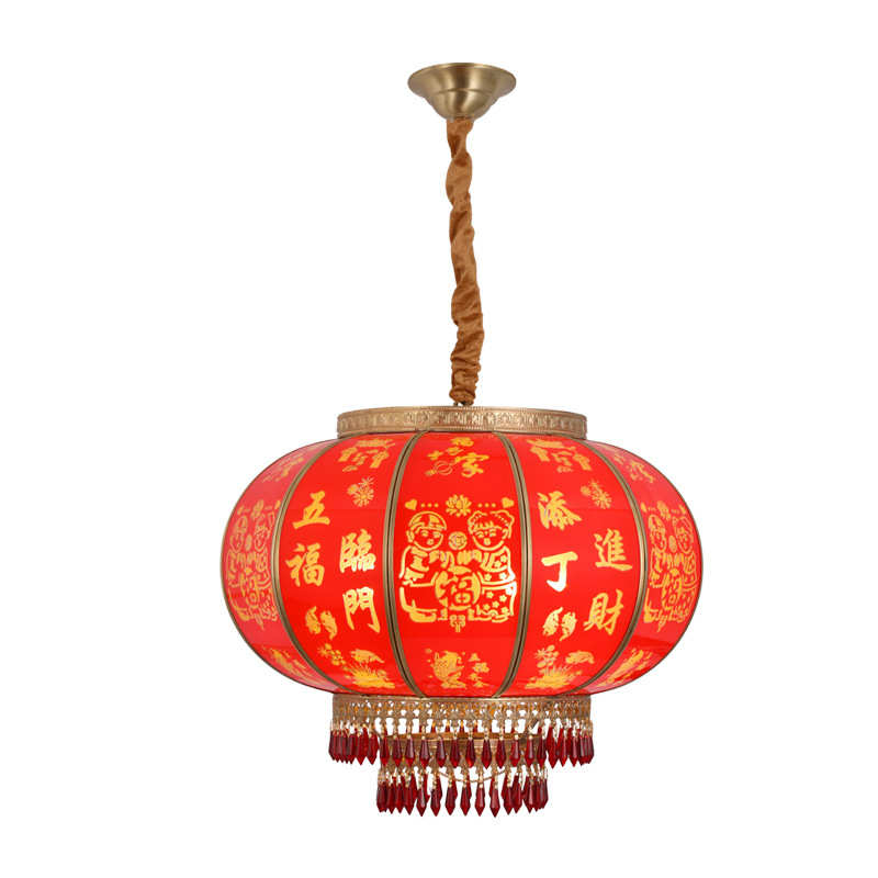 结婚春节中秋灯笼插电大门口别墅阳台灯笼全铜灯笼