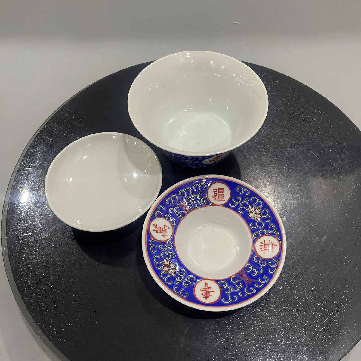 手工手绘景德镇567厂货带盖万寿无疆釉上粉彩瓷器茶具盖碗泡茶