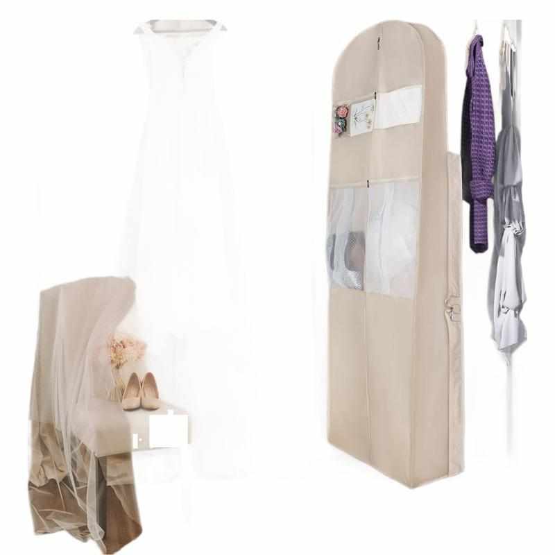 厂家供应现货婚纱罩 拖尾婚纱裙防尘收纳防尘袋 加宽婚纱罩收纳